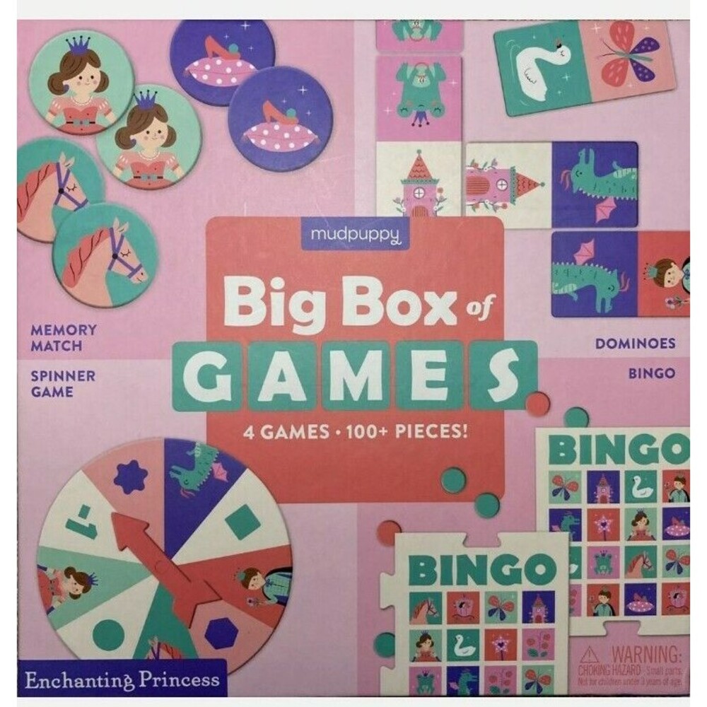 Mudpuppy Enchanted Princess BIG BOX OF GAMES *UNOPENED* Perfect Christmas Gift!